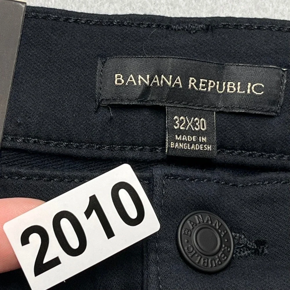 New Banana Republic Mens 5-Pocket Pants Black 32x30 Straight LegChino‎ Trousers